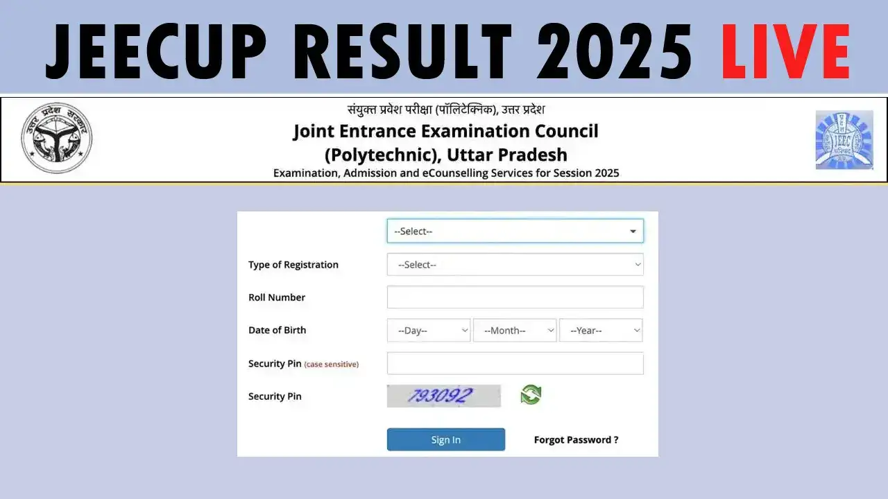 Jeecup polytechnic result